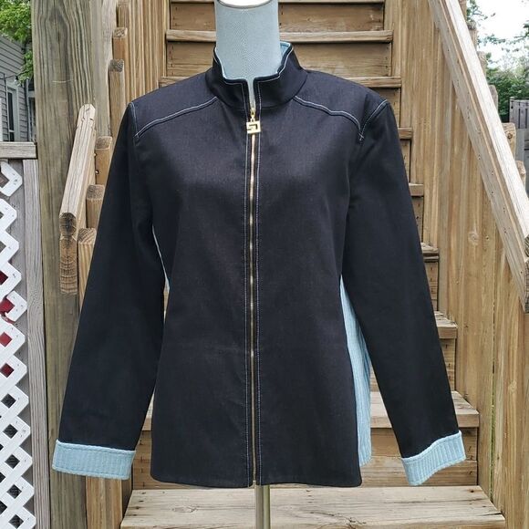 St. John Sport by Marie Gray | Jean and Knit Jacket - Picture 1 of 10